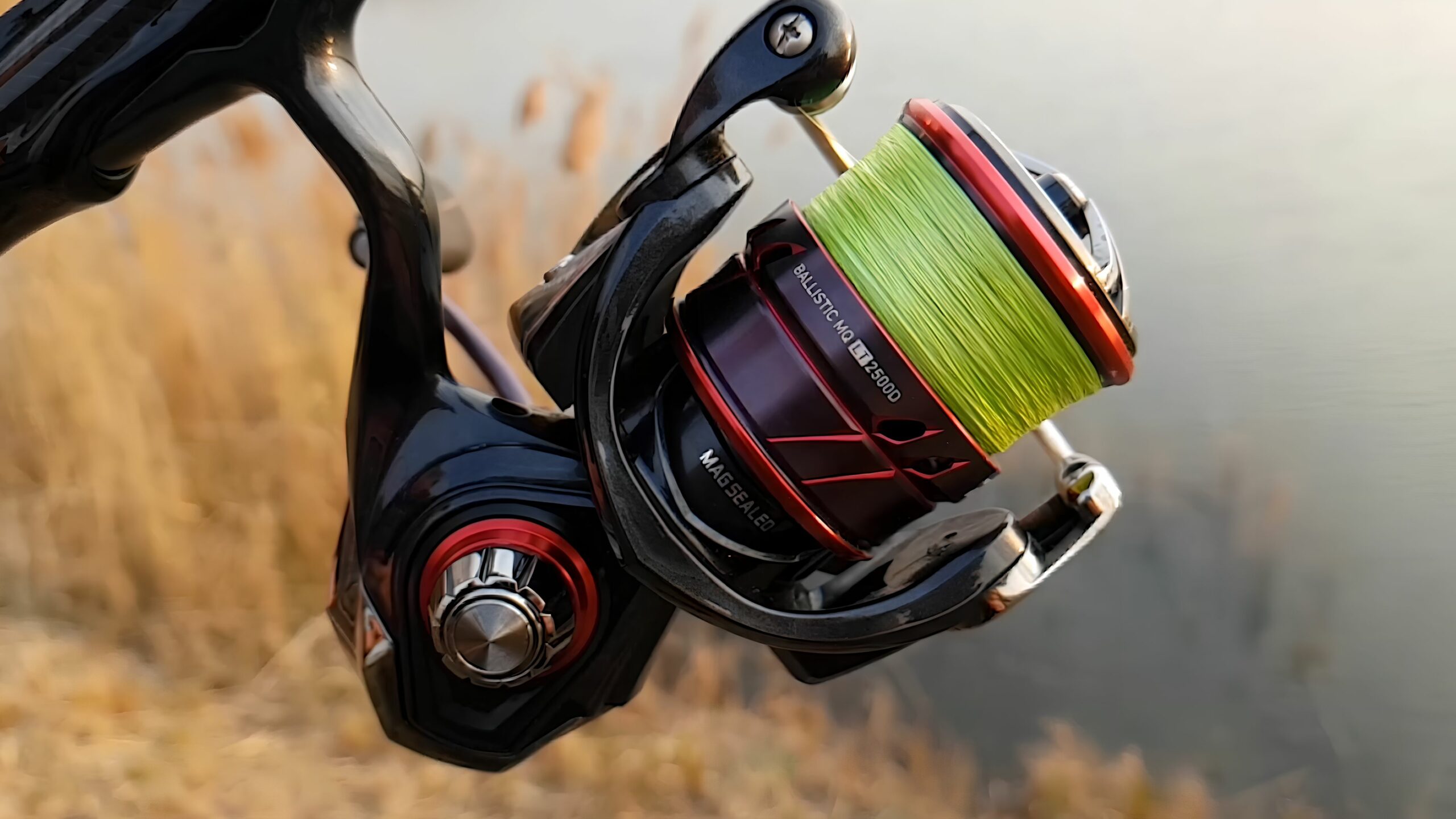 Pro Angler Shop -Pro Angler Shop Bright Green Daiwa Ballistic MQ LT Spinning Reel In Sun scaled 1
